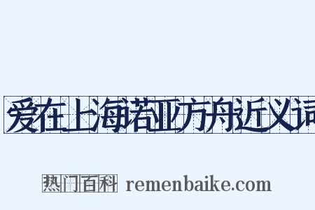 爱在上海诺亚方舟近义词是什么意思的图片